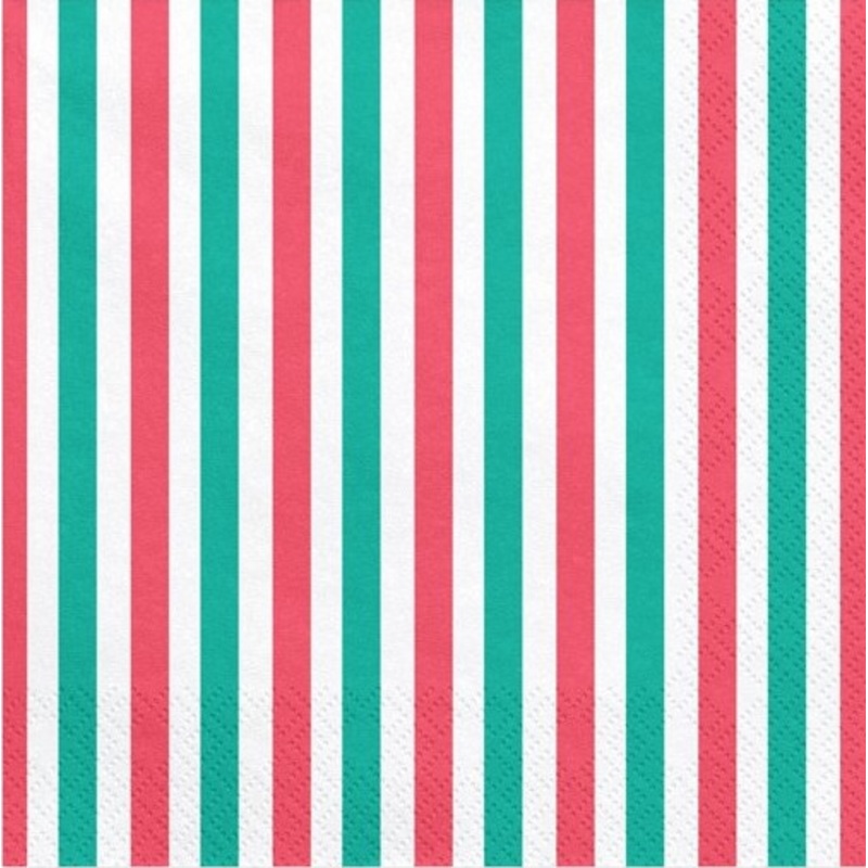 Stripe napkin three-colored 33 x 33cm