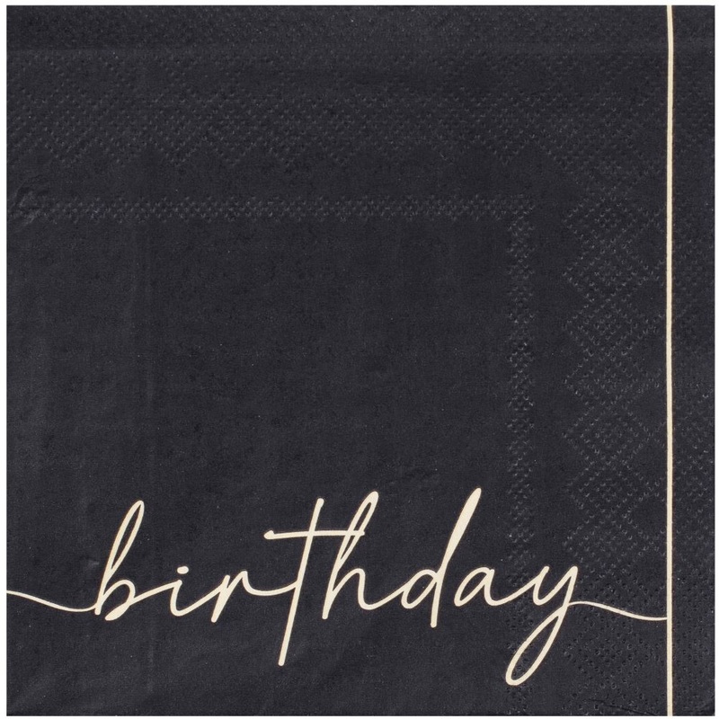XX Elegant Nude Black Cocktail Napkins XXcm