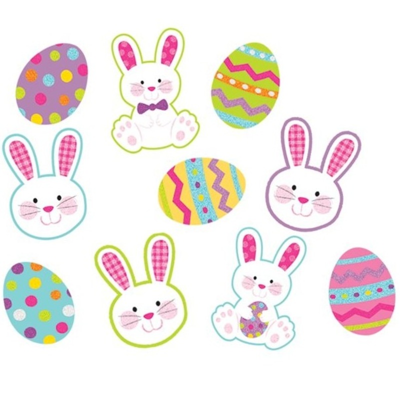 10 Easter bunny cardboard cutouts