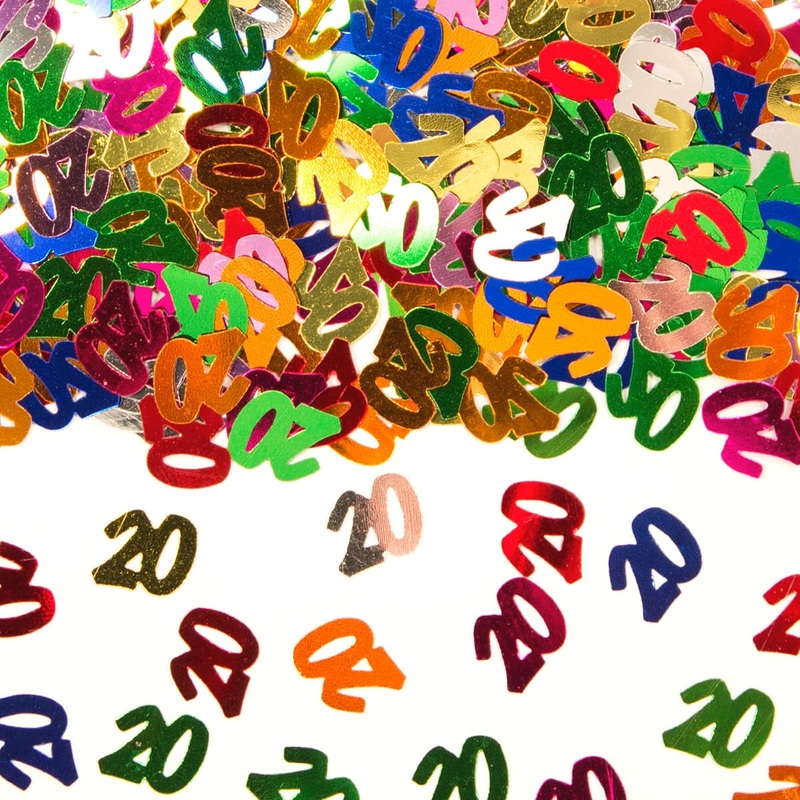 14g sprinkle decoration colored number 20