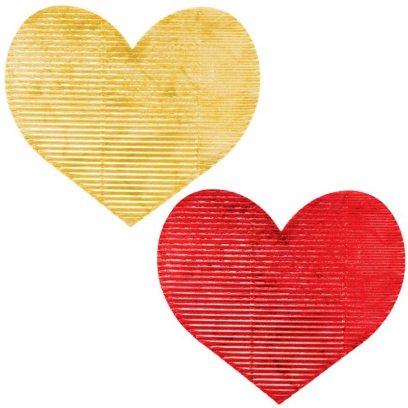 20 foil hearts Always your 7 x 7cm