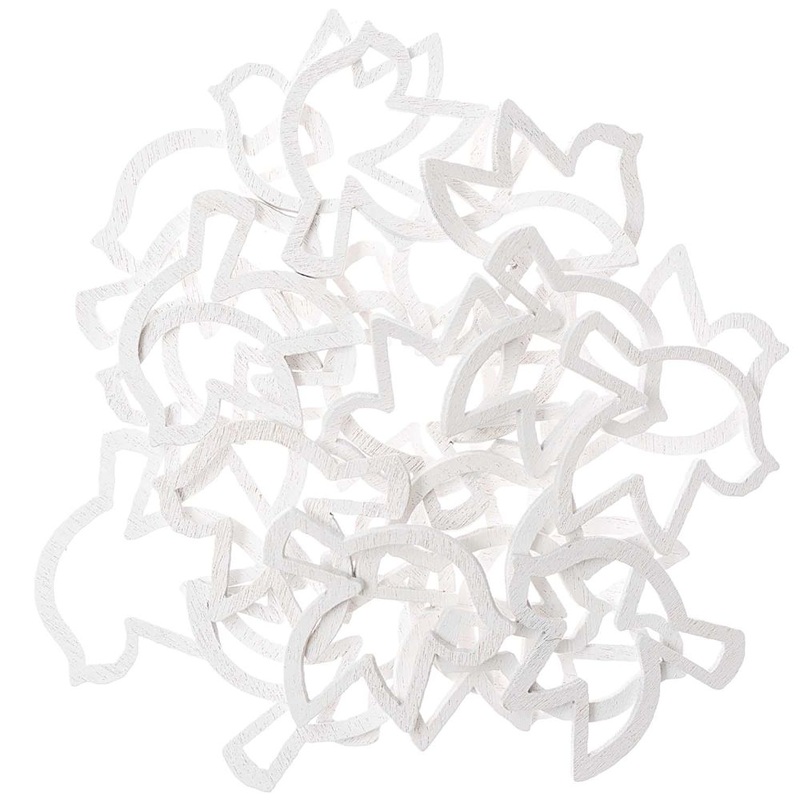 24 doves scatter decoration white