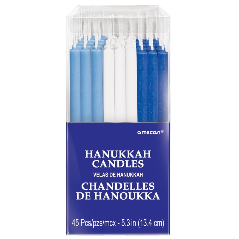 45 Happy Hanukkah candles 13.4cm