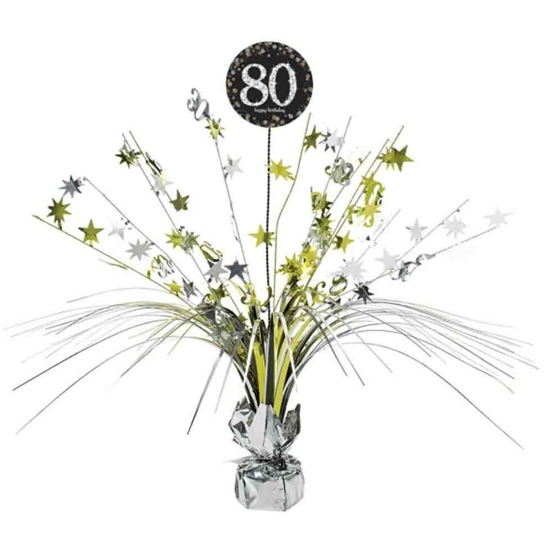 80th birthday star magic table decoration 46cm