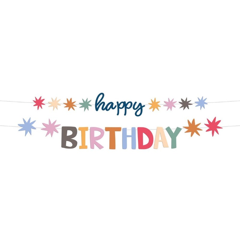 Birthday garland Starburst 1.5m