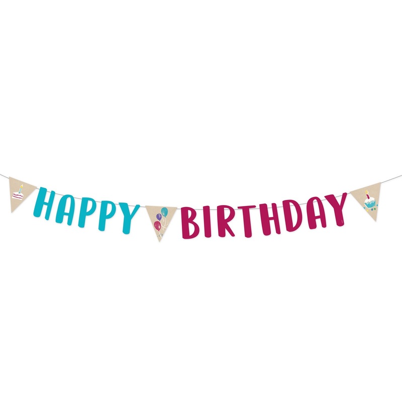Birthday wishes garland 1,8m