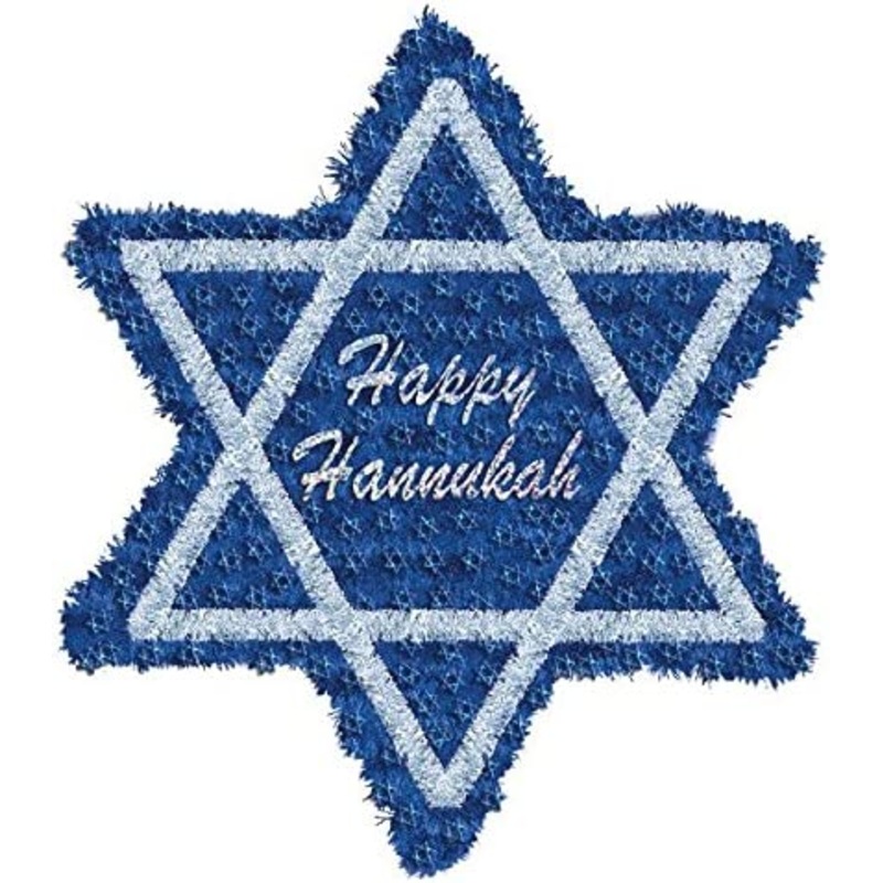 Blue Star of David wall decoration 52cm