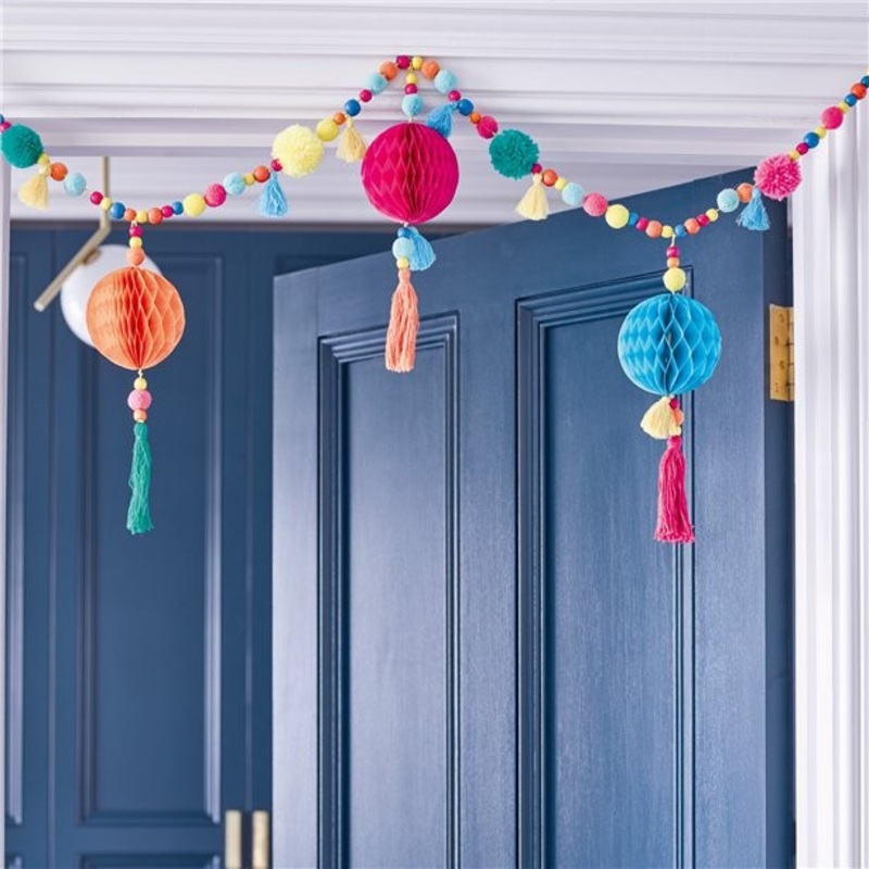 Boho Summer Pompon Garland 1m