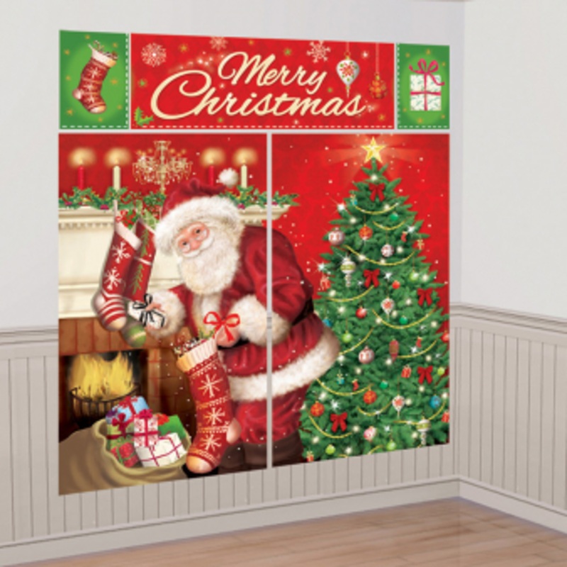Merry Christmas wall backdrop 5 parts