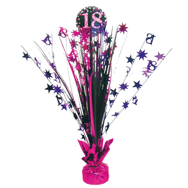 Pink 18th Birthday table fountain 46cm