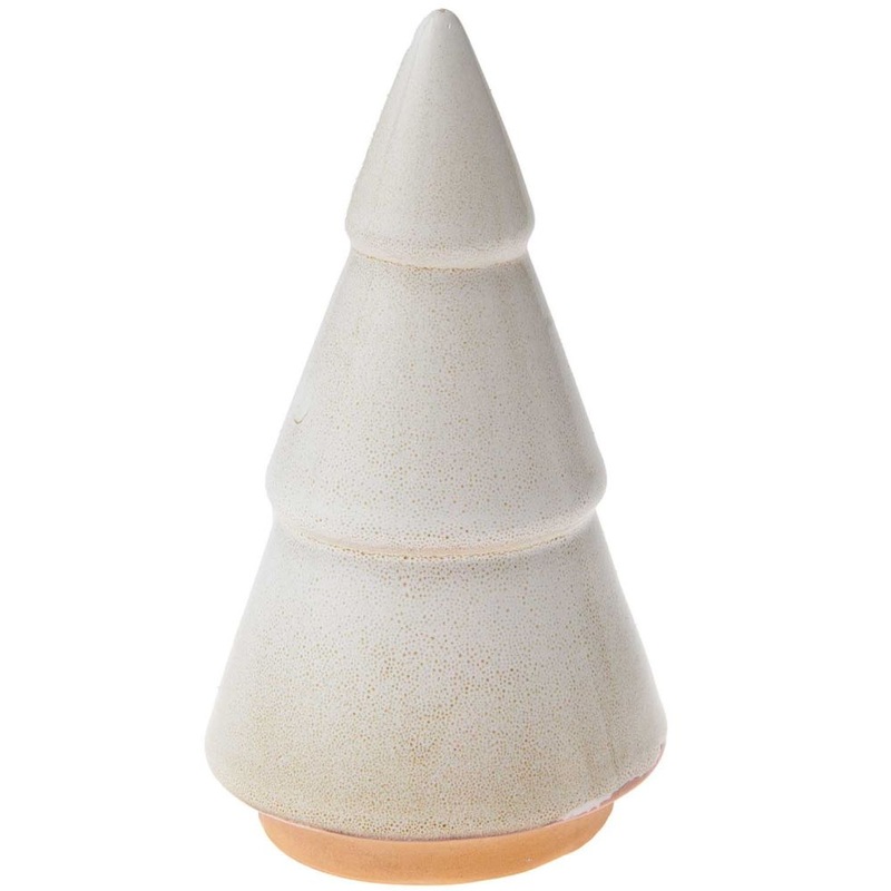 Porcelain Christmas tree antique white 15cm