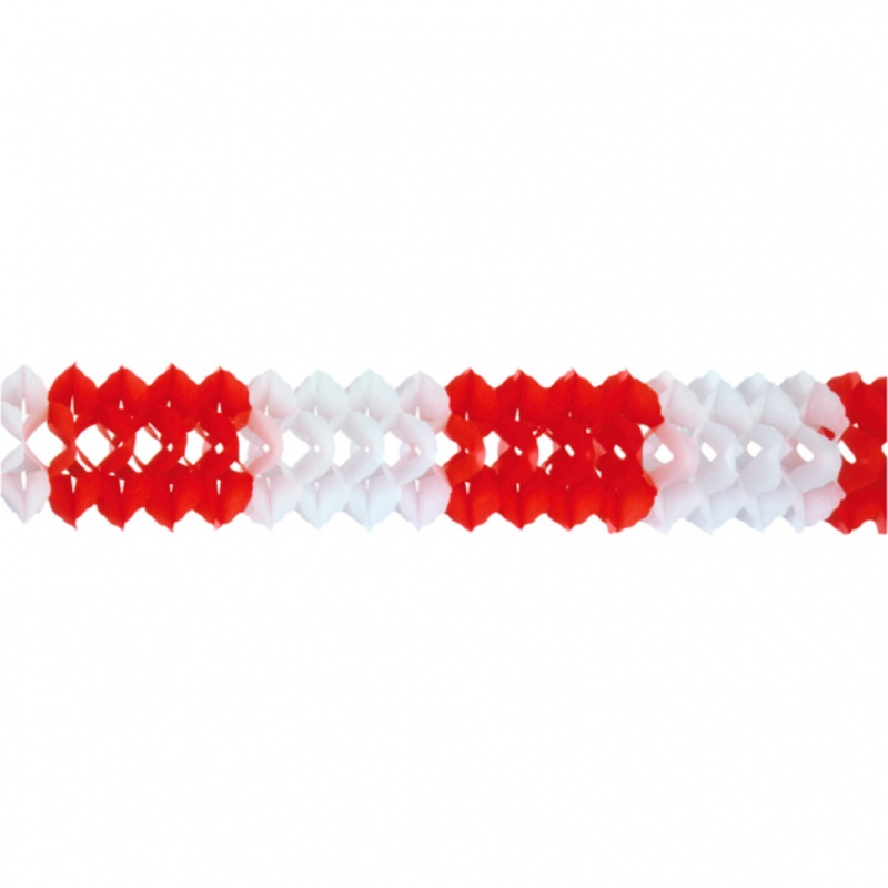 Red white garland 16x1000cm