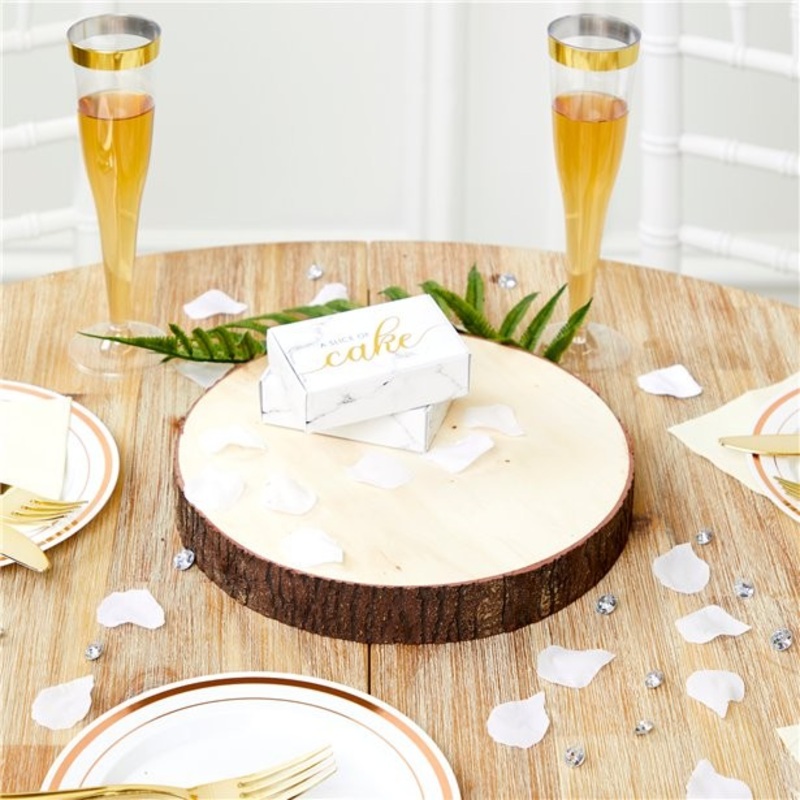 Rustic decorative wooden disc 22cm