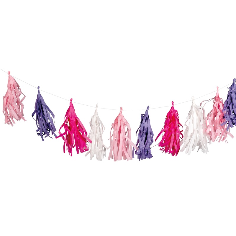 4-colored Tassel garland Dahlia 2m