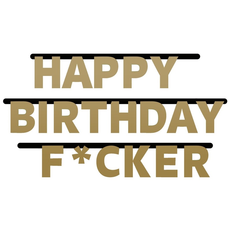 Birthday fucker garland 3m