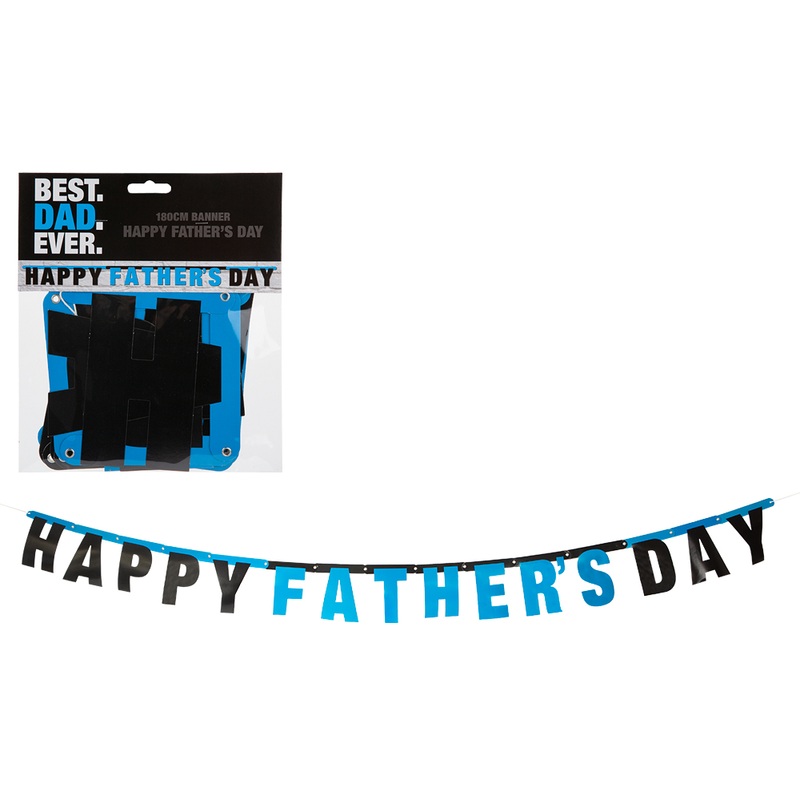 Blue and Black Father's Day Garland 1.8m
