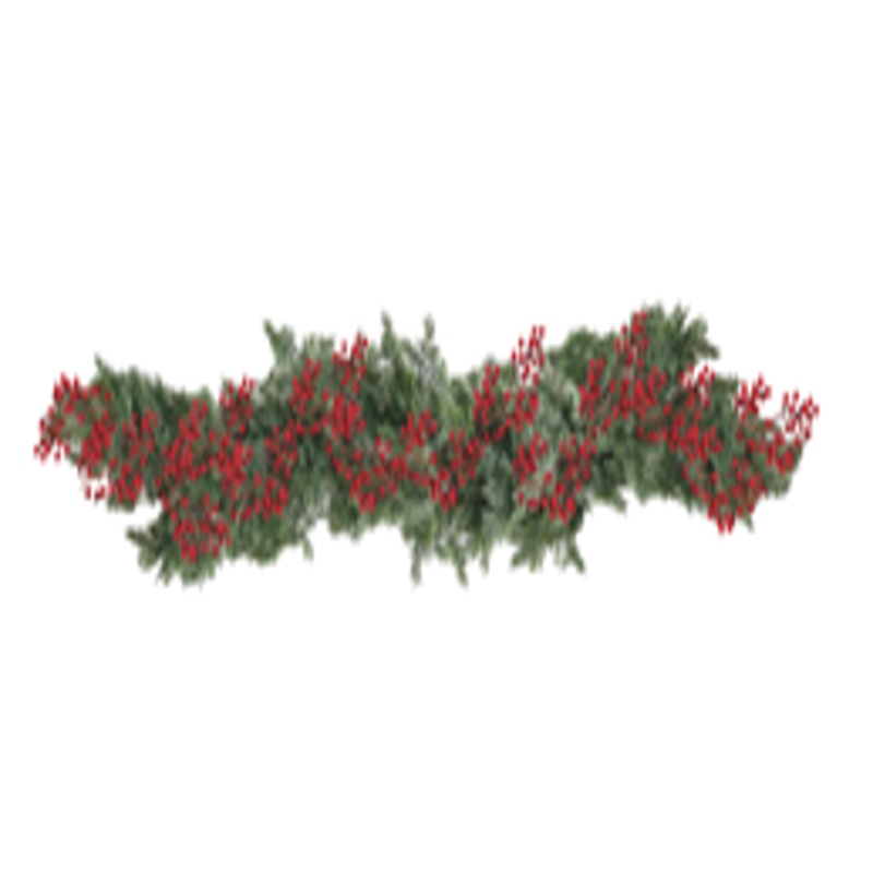 Christmas garland with red berries