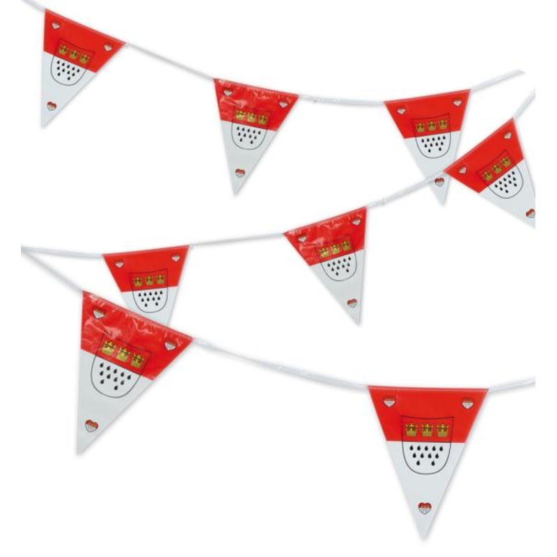Cologne red and white pennant chain 10m