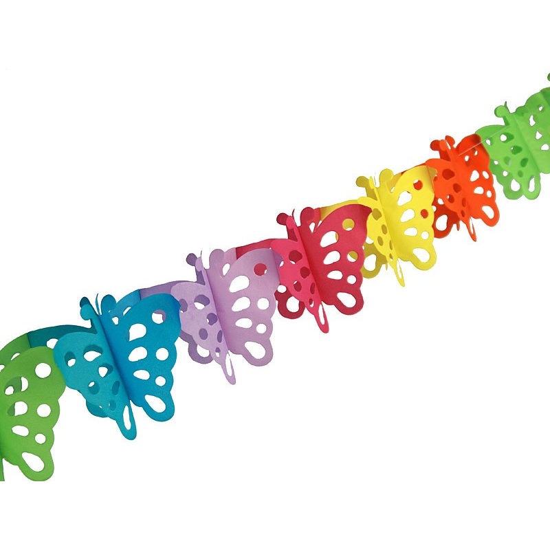 Colorful butterfly garland 3m