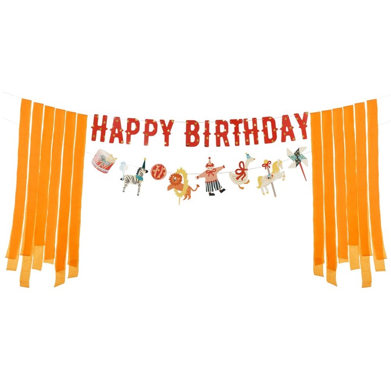 Colorful Circus World Birthday Garland 2.75m