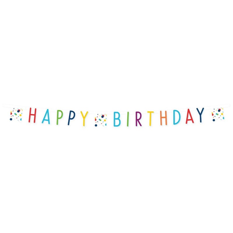 Confetti party birthday garland 1.8m