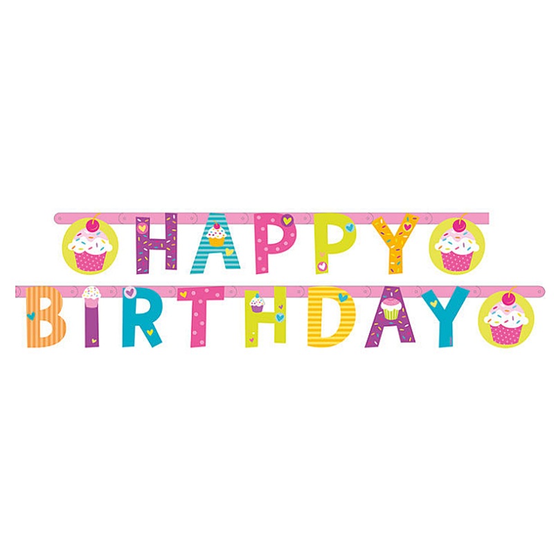 Cupcake Party Birthday garland 1,8m