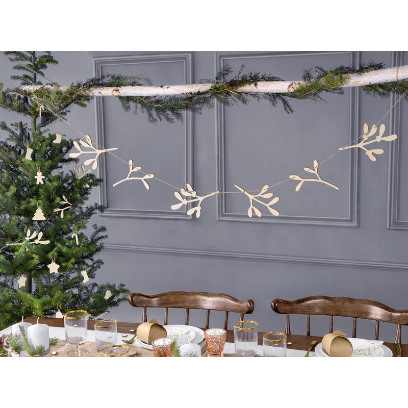 DIY Mistletoe Wood Garland 1.27m