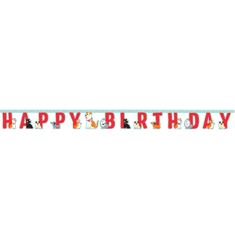 Dog party birthday garland 2.2m