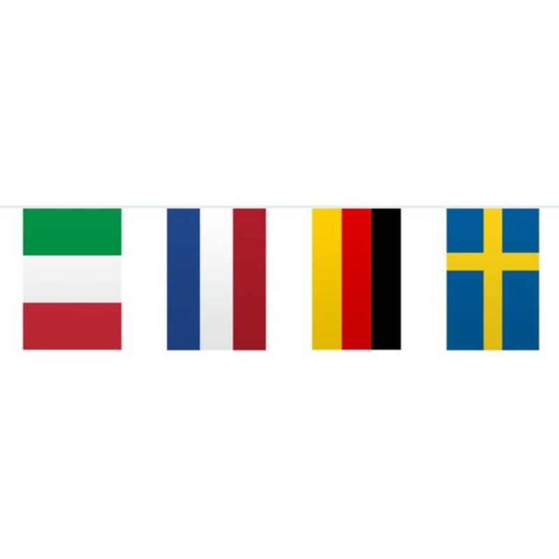 Europe flags pennant chain 10m