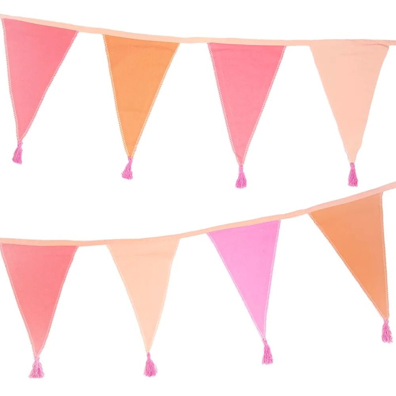 Fabric bunting All About Pink 3m