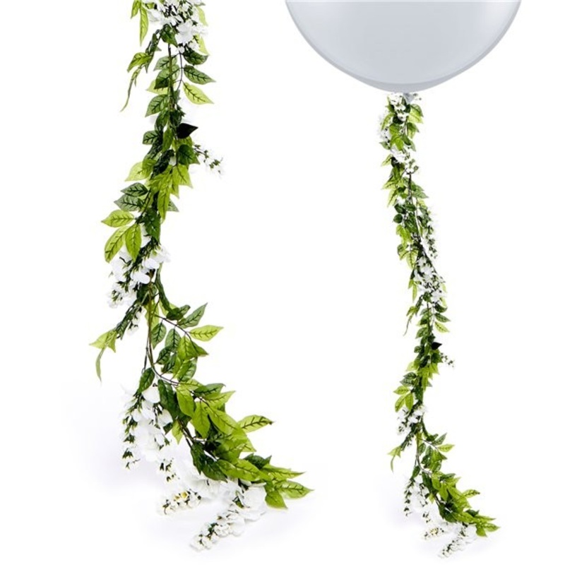 Flower garland of white wisteria 2.1m