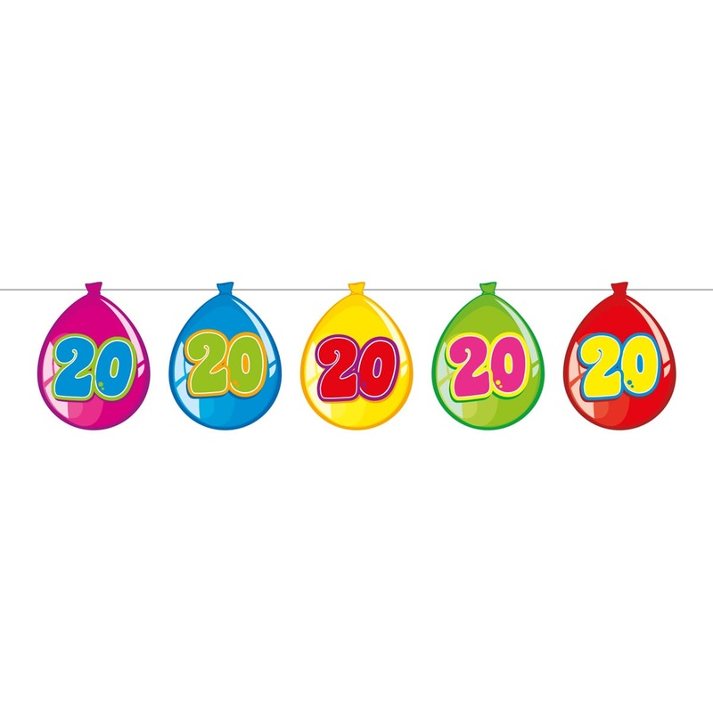 Funny 20th Birthday garland 10m