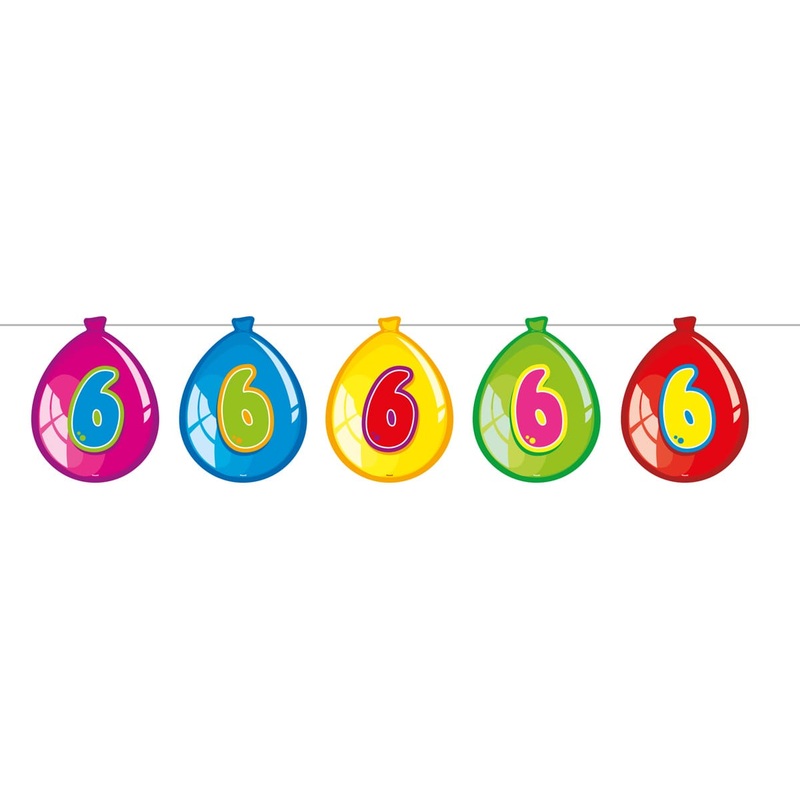 Funny 6th birthday garland 10m