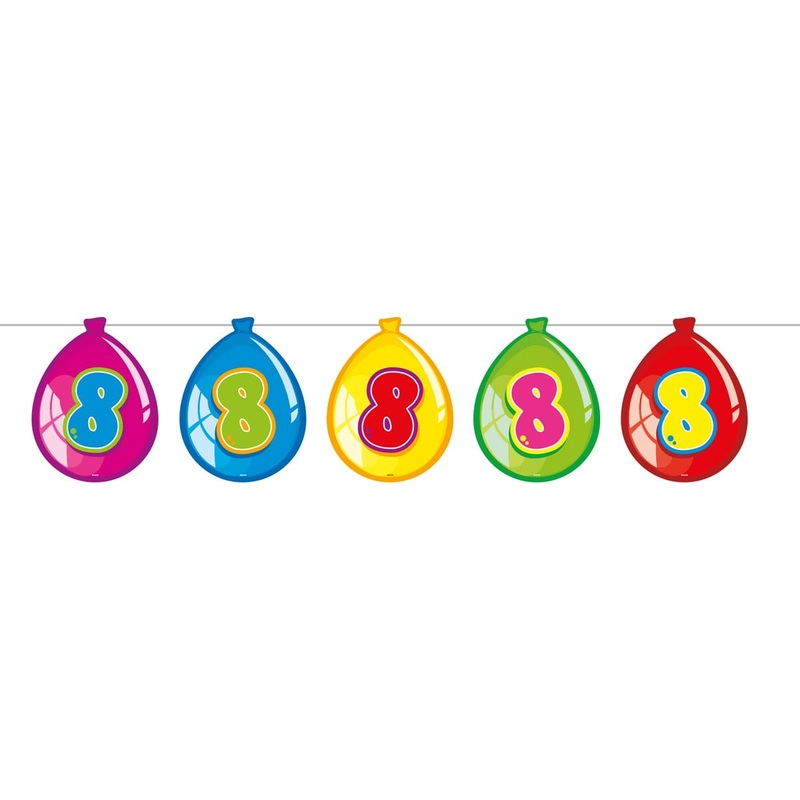Funny 8th Birthday garland 10m