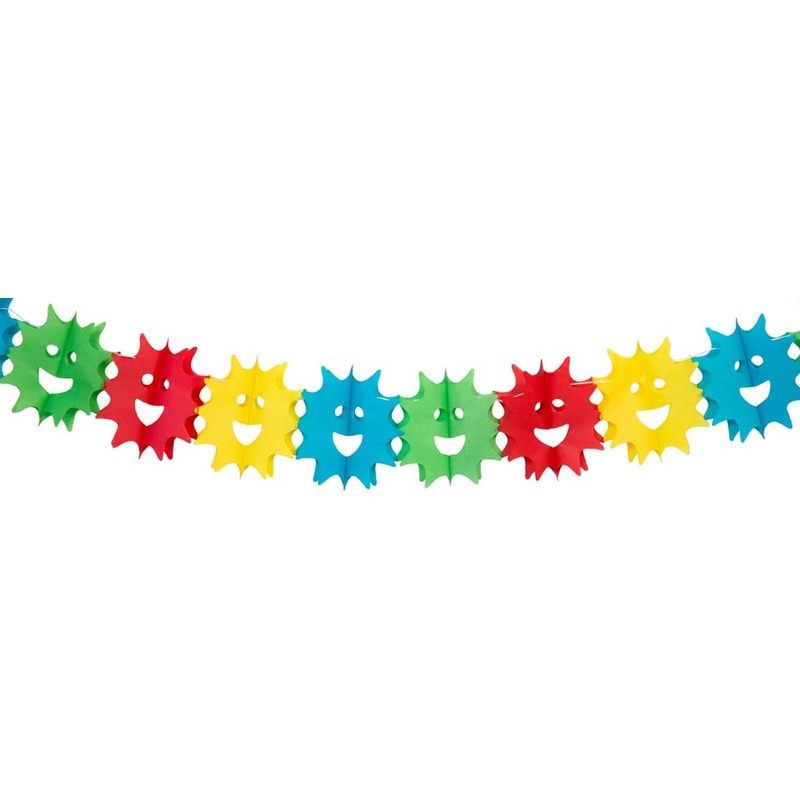 Garland of colorful laughing sun 2m
