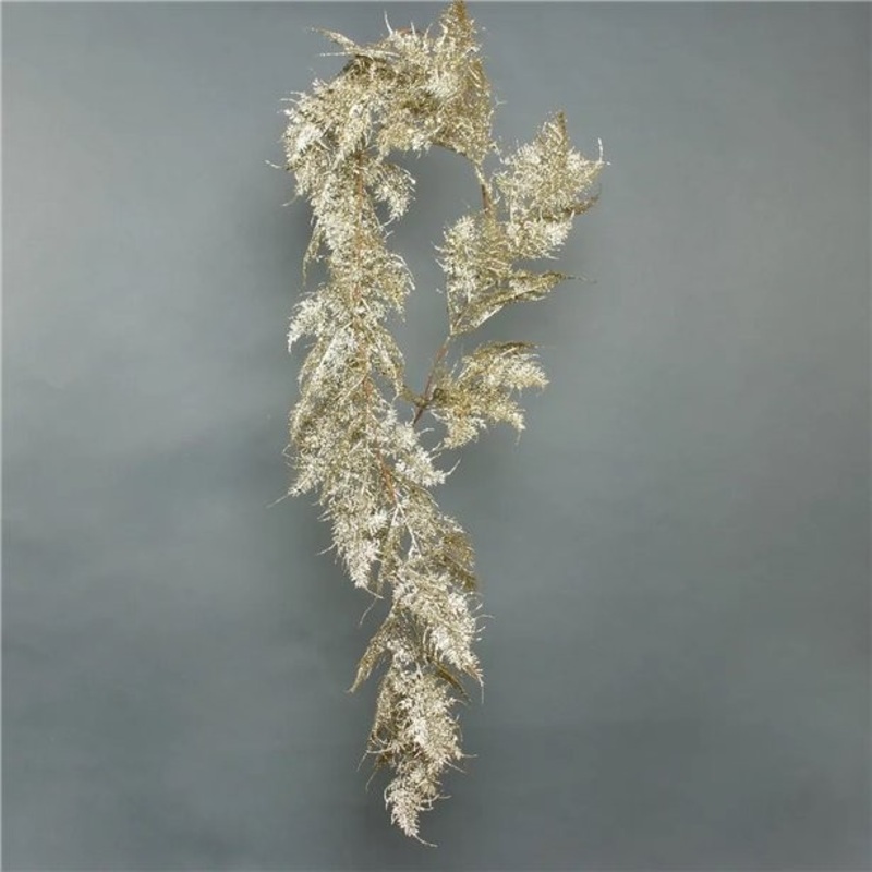 Glittering asparagus fern garland gold 1.8m