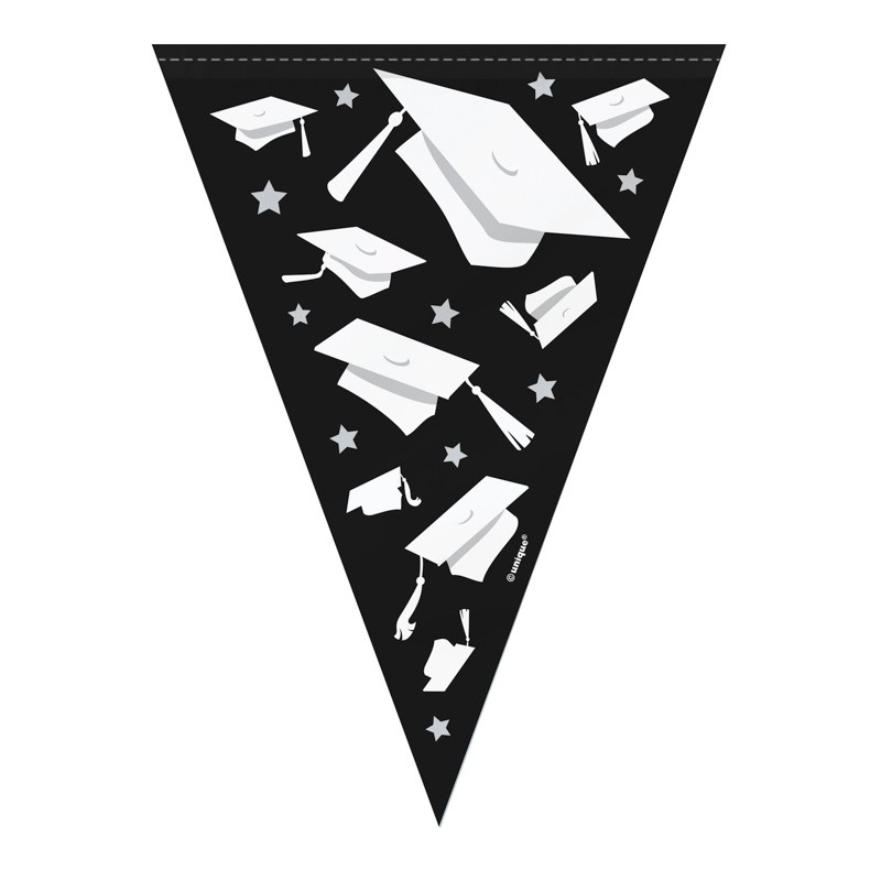 Graduation pennant chain black 2.74m