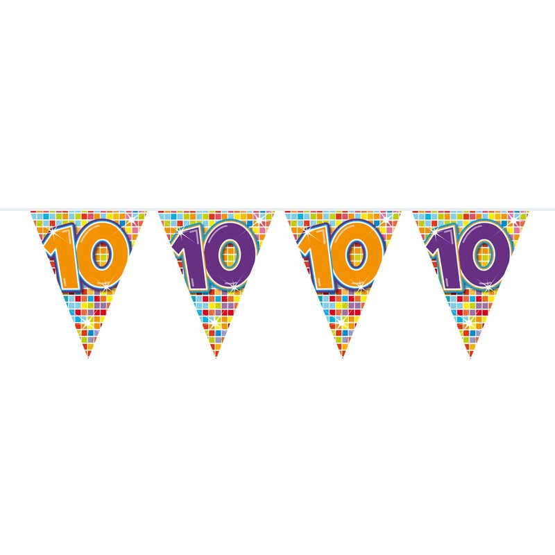 Groovy 10th Birthday pennant chain 6m