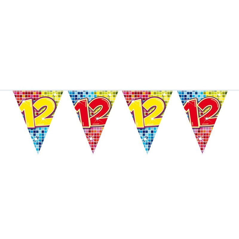 Groovy 12th Birthday pennant chain 6m