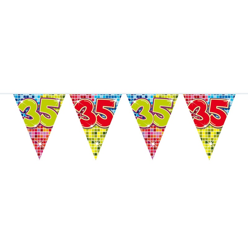 Groovy 35th Birthday pennant chain 3m