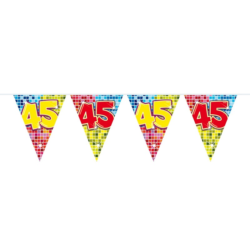 Groovy 45th Birthday pennant chain 6m