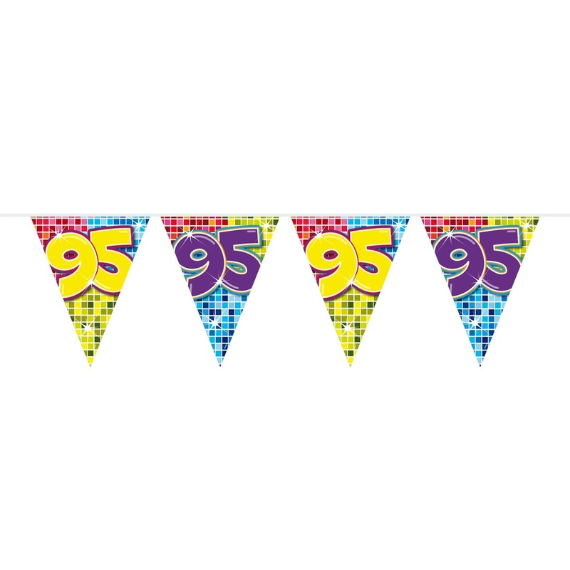 Groovy 95th Birthday pennant chain 6m