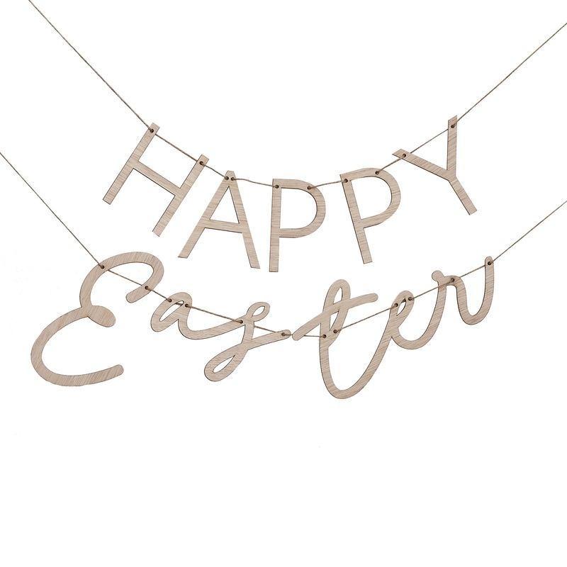 Happy Easter wooden lettering garland 1.5m
