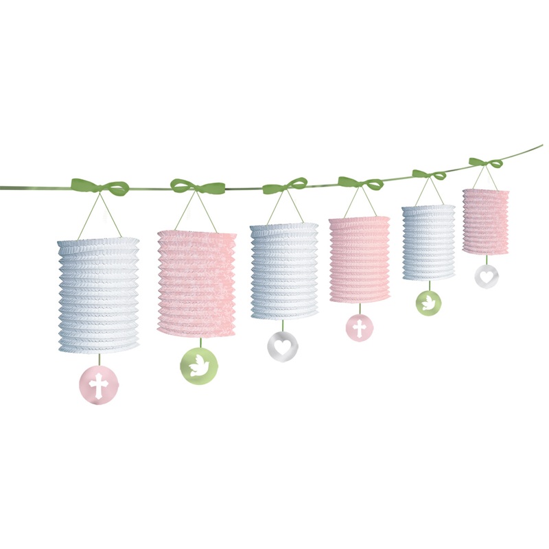 Holy Communion Lantern Garland Pink 3.65m