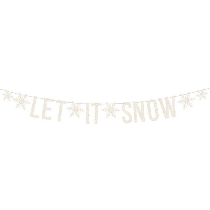 Let it Snow garland holographic 1.7m
