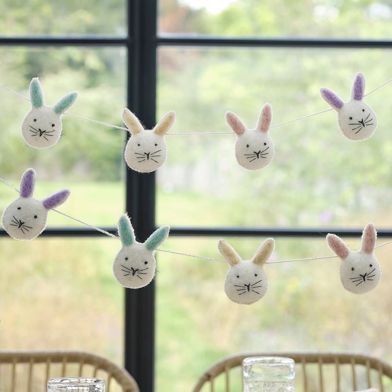 Little bunny felt garland