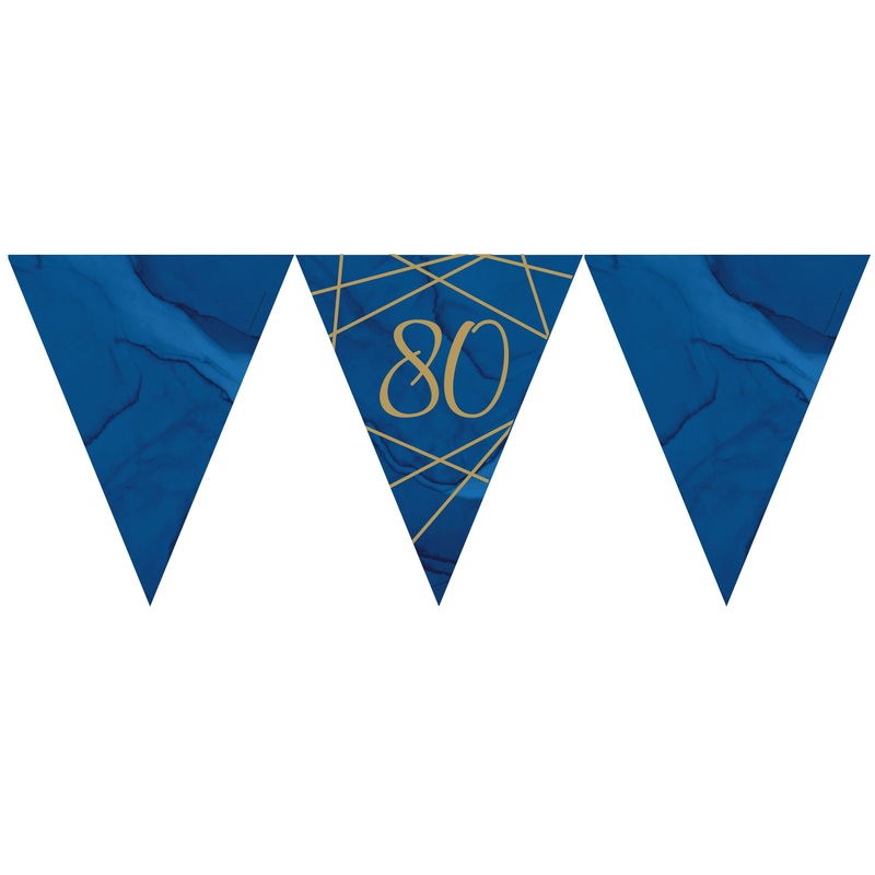 Luxurious 80th Birthday pennant chain 3.7m