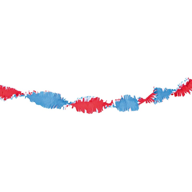 Paper garland red-white-blue 24m