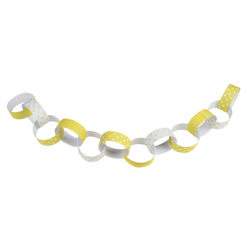 Points fun paper chains garland yellow 240cm