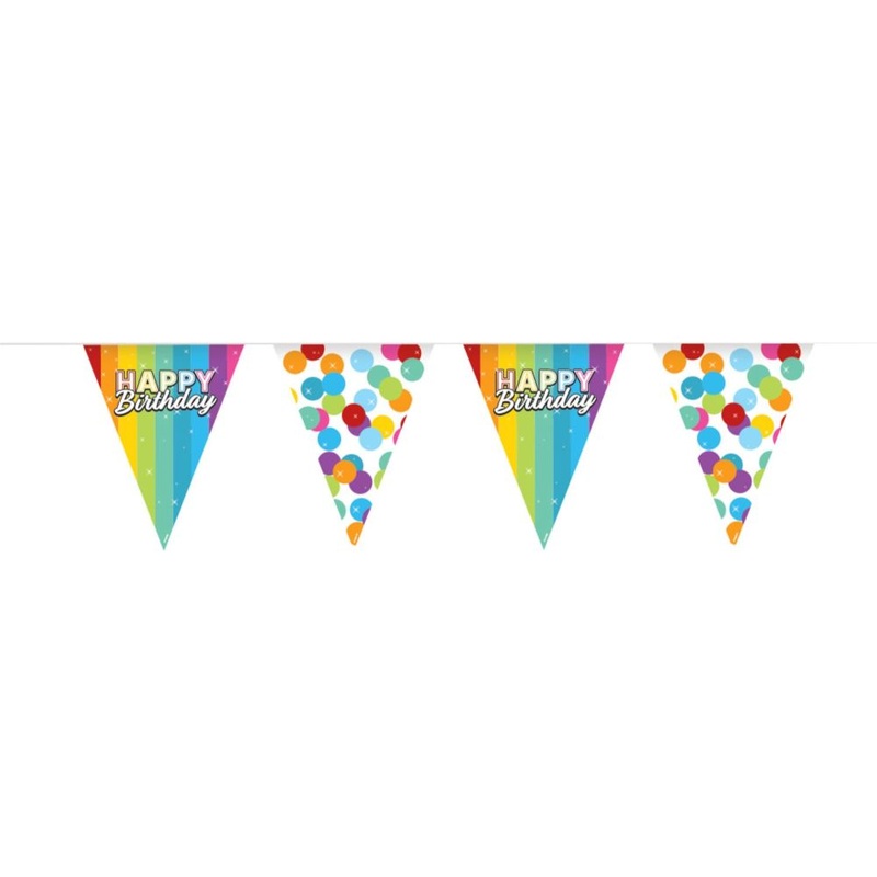 Rainbow Birthday Bunting 6m